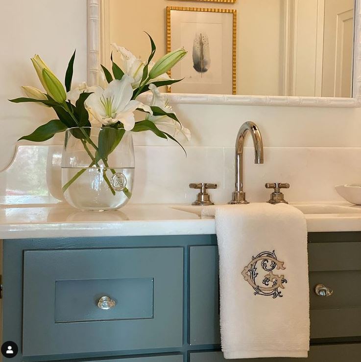 Powder Room Refresh- New Hand Towel and New Font