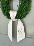 Spring Monogram Wreath Sash