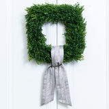 Wreath Sash Made with Fortuny Simboli Fabric