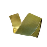 Green Taffeta 2.5"  Ribbon with Gold Back