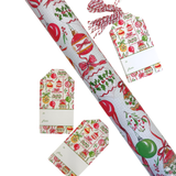 Handpainted Ornaments Wrapping Paper - 8 feet