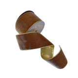 Brown Velvet Gold Back Ribbon - 4