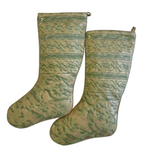 Christmas Stocking Made with Fortuny Farnese Frieze Fabric