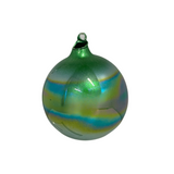 Pearl Glass Ornament in Emerald - Set of 3