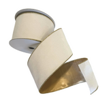Ivory Velvet and Gold Ribbon