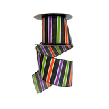 Spooky Stripe Halloween Ribbon - 2.5"