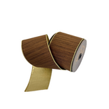 Brown Dupioni Ribbon - 4"