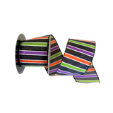 Spooky Stripe Halloween Ribbon - 2.5"