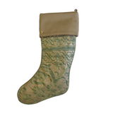 Christmas Stocking Made with Fortuny Farnese Frieze Fabric