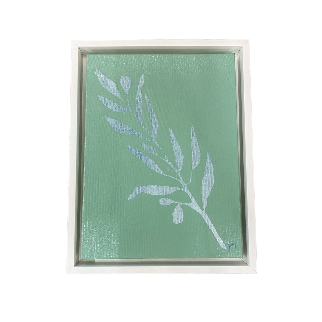 Mint Framed Canvas by Jessica O'Neill
