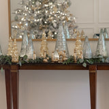 Green LED Antique Glass Christmas Tree — 11"