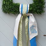 Bunny with Bow Wreath Sash