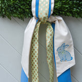 Bunny with Bow Wreath Sash