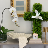 Cross Boxwood Wreath