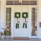 Evergreen Suede and Gold Ribbon