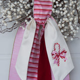 Pink & Red Striped 4" Ribbon