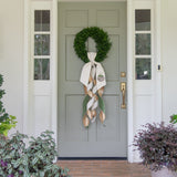 Brown Checkered Pumpkin Wreath Sash