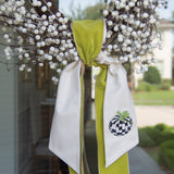 Checkered Pumpkin Wreath Sash