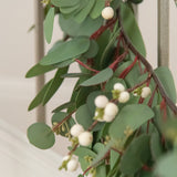 Deluxe Eucalyptus White Berry 9' Garland