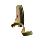 Thin Lush Velvet Ribbon - Green