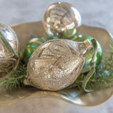 Swirl Finial Mercury Glass Ornament (set of 6),  Medium