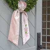 Blush Velvet Wreath Sash