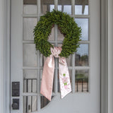 Blush Velvet Wreath Sash