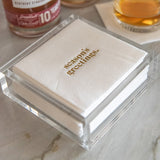 Gold Foil Cocktail Napkins - Season's Greetings