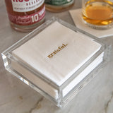 Gold Foil Cocktail Napkins - Grateful