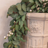 Deluxe Eucalyptus White Berry 9' Garland