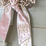 Blush Velvet Wreath Sash