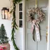 Blush Velvet Wreath Sash