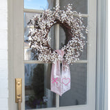 Blush Velvet Wreath Sash