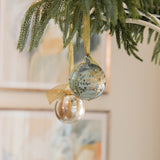 Blue Snowflake Glass Ornament Set