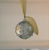 Blue Snowflake Glass Ornament Set