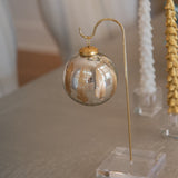 Gold leaf Mirrored Glass Ornament - 4"
