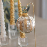 Gold leaf Mirrored Glass Ornament - 4"