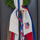 Reversible Royal Blue & Red Ribbon 1"