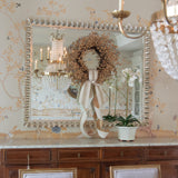 Wreath Sash Made with Fortuny Piumette Fabric