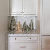 Green LED Antique Glass Christmas Tree — 11"