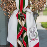 Holiday Stag Wreath Sash