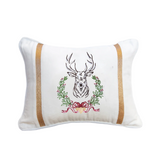 Holiday Stag Velvet Pillow