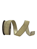 Gold Textured Wired Ribbon 1.5