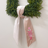 Blush Velvet Wreath Sash