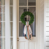 Celadon Suede and Gold Ribbon