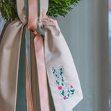 Celadon Suede and Gold Ribbon