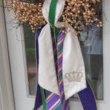Mardi Gras Wreath Sash