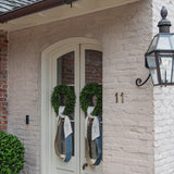 Ivory Monogrammed Wreath Sash