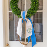 Ivory Monogrammed Wreath Sash