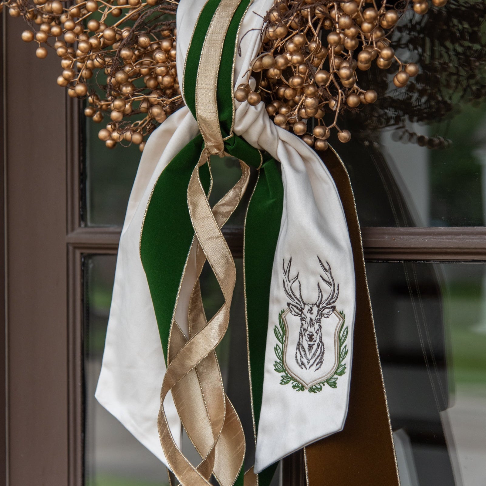 Mounted Stag Wreath Sash